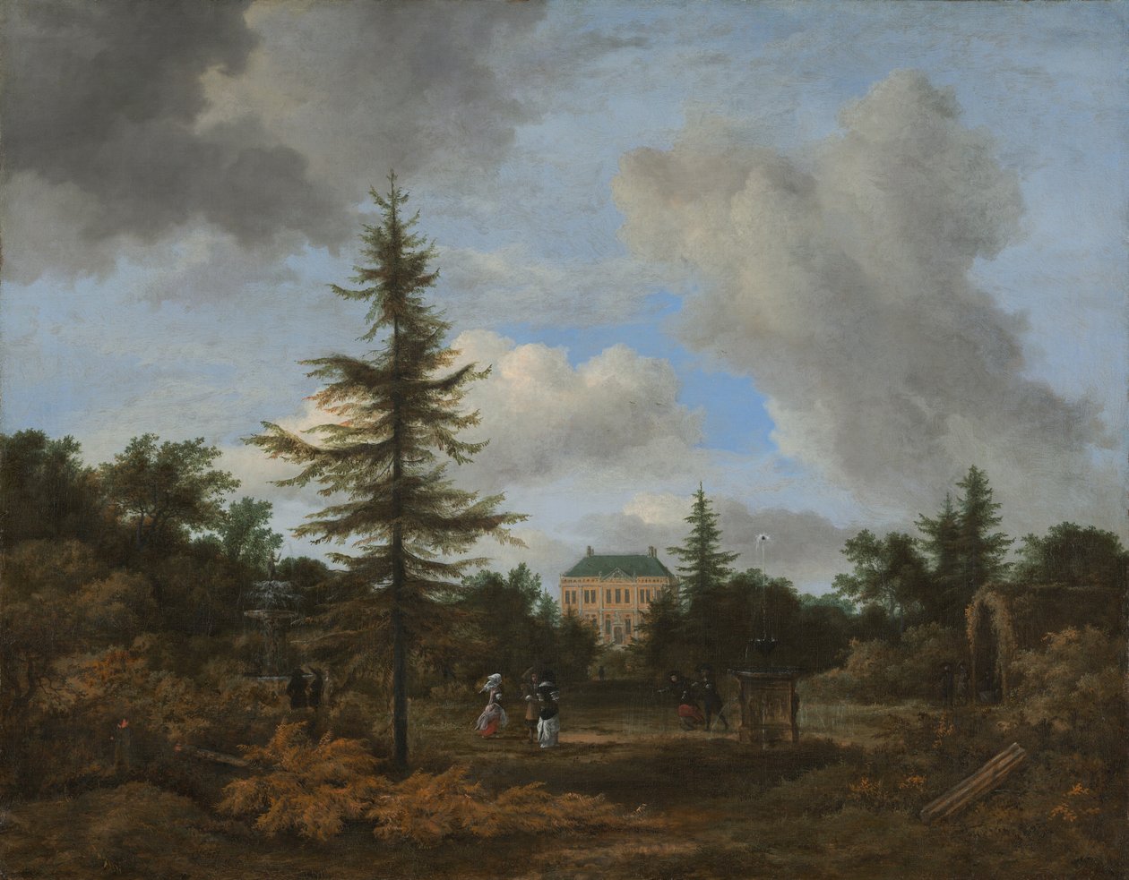 Bir Parkta Kır Evi, c. 1675. by Jacob van Ruisdael