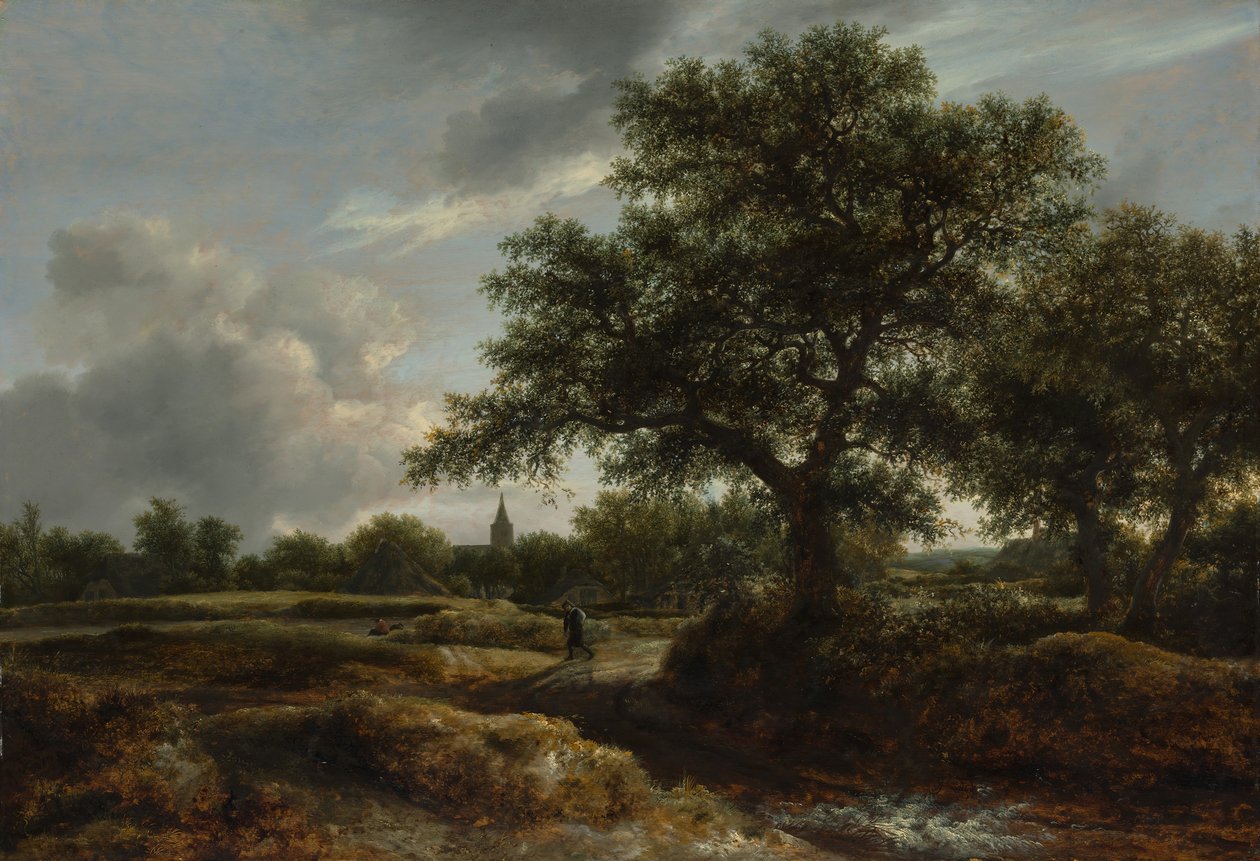 Uzakta Bir Köyle Manzara, 1646. by Jacob van Ruisdael