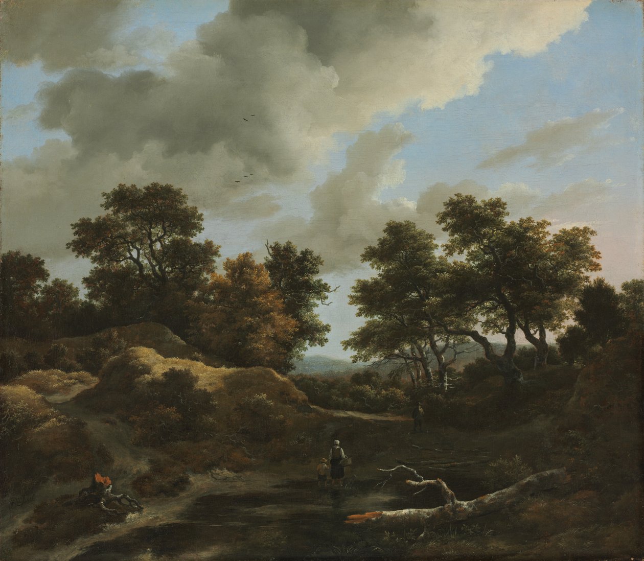 Ormanlık ve Tepelik Manzara by Jacob van Ruisdael