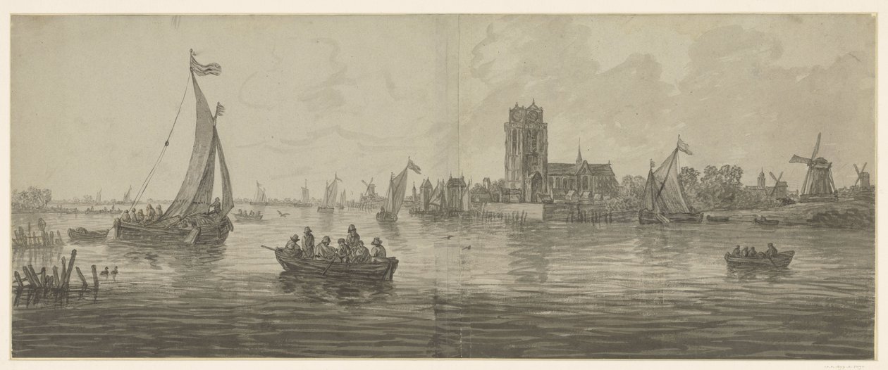 güneybatıdan Dordrecht Görüntüle by Jacob van Strij