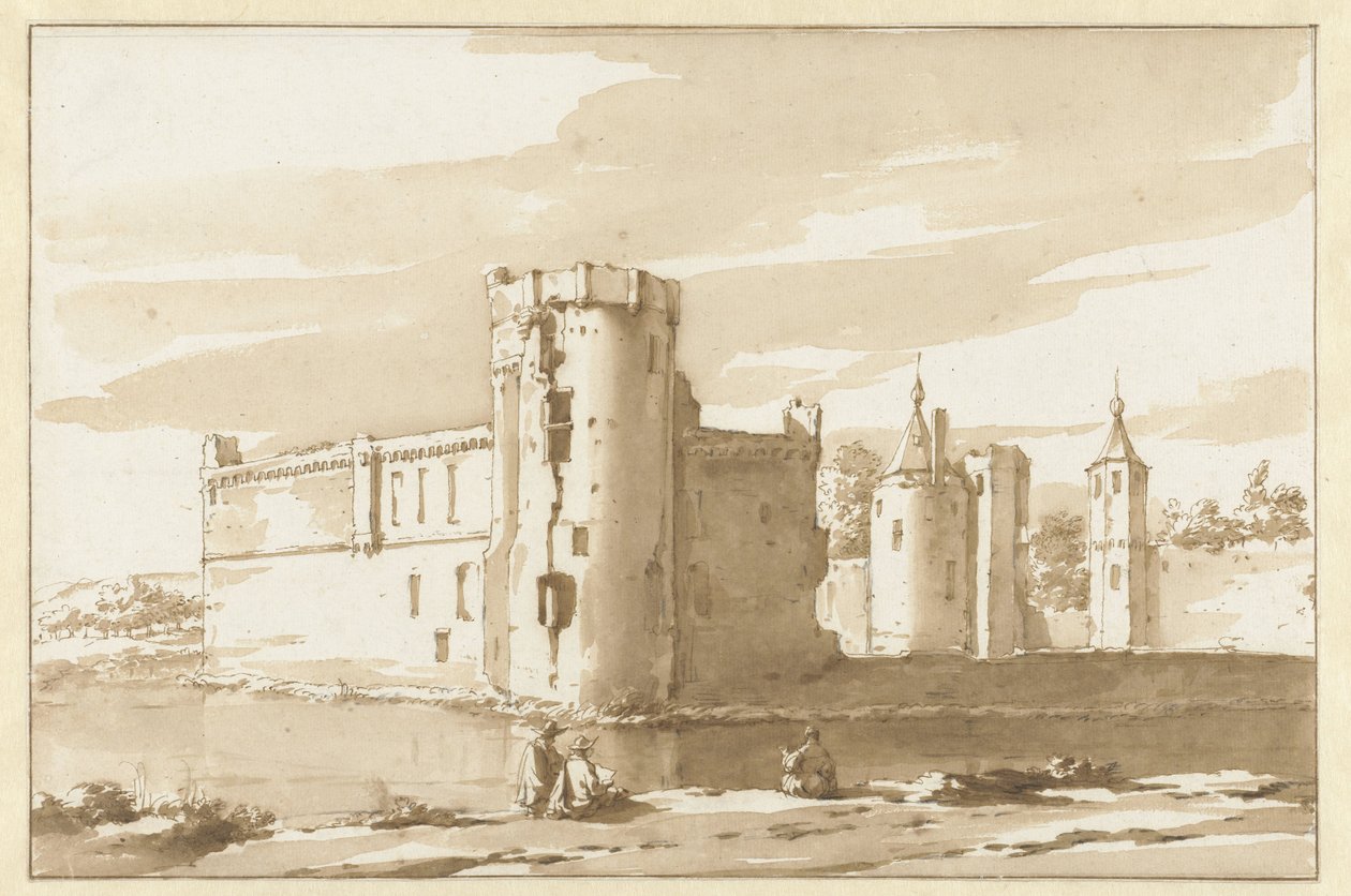 West-Souburg'daki St. Aldegonde kalesinin görünümü by Jacob van der Ulft (attributed to)