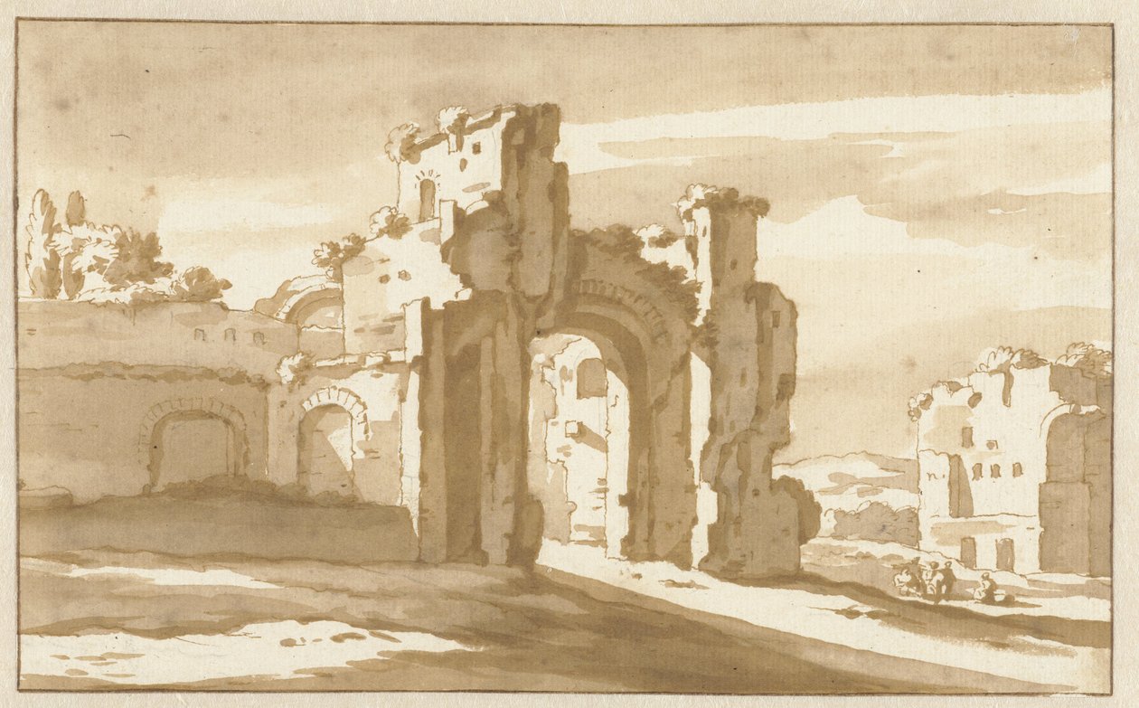 Bir şehir kapısının harabesi by Jacob van der Ulft