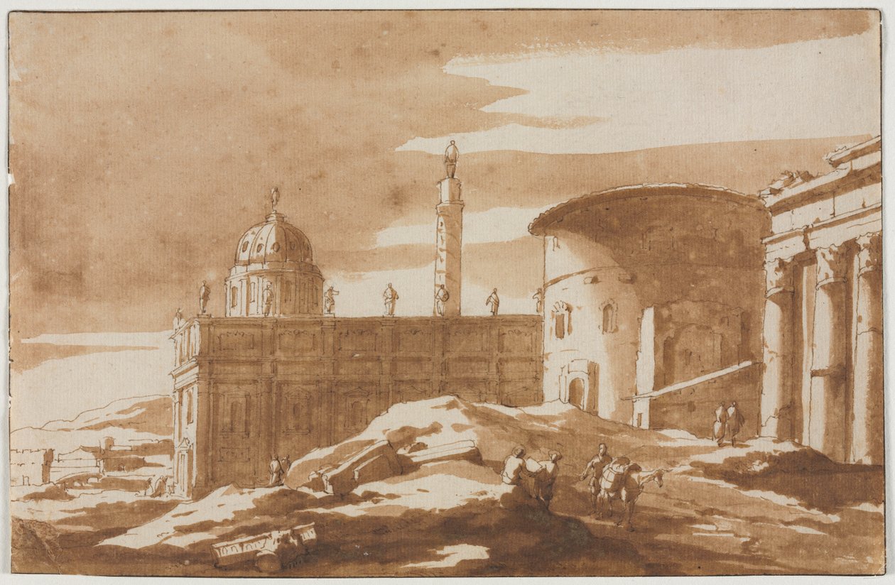 Antik Binaların Görünümü, 17. yüzyılın ikinci yarısı. by Jacob van der Ulft