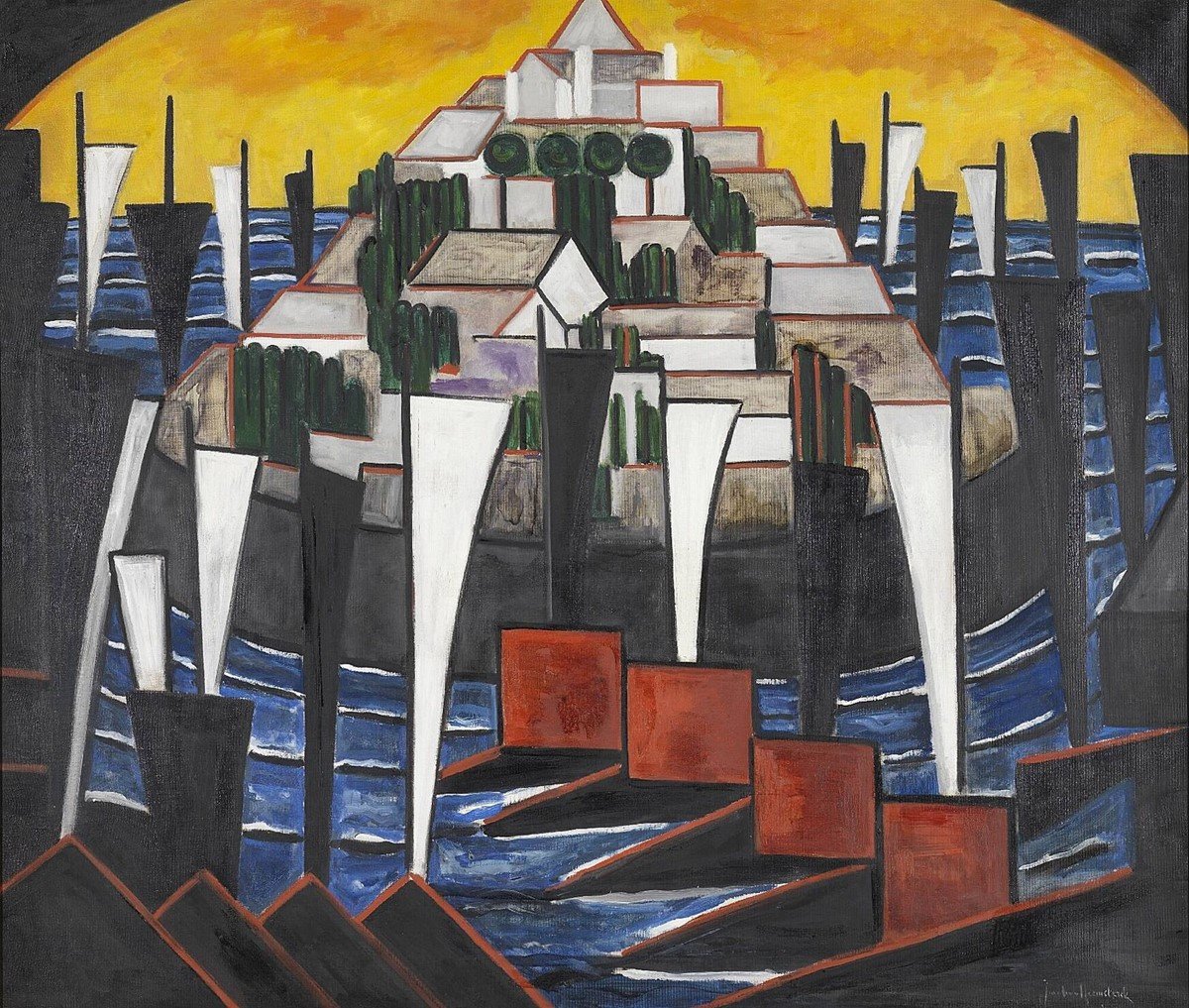 Resim no.15 yelkenli tekneler by Jacoba Berendina van Heemskerck van Beest
