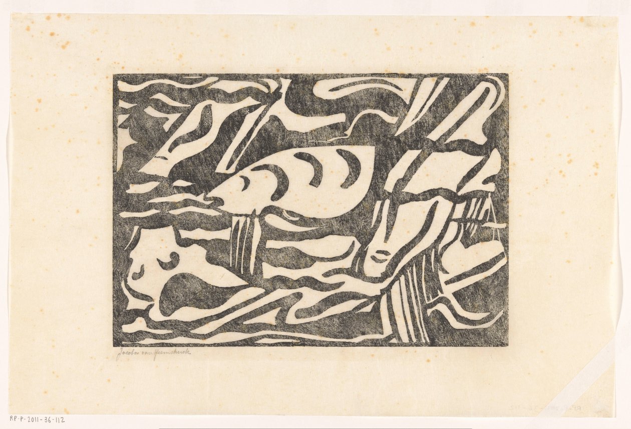 Kompozisyon XIII (orijinal başlık) by Jacoba van Heemskerck (signed by artist)