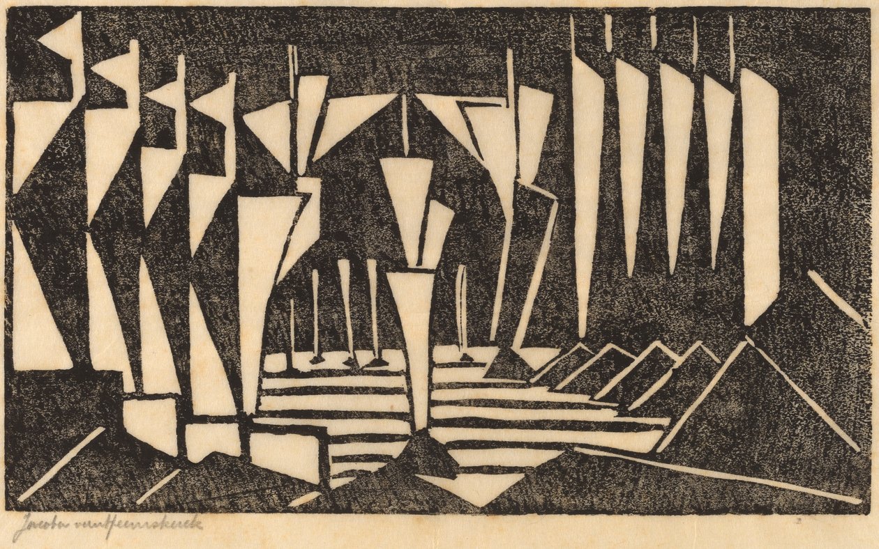 Stilize Yelkenliler, 1915. by Jacoba van Heemskerck van Beest