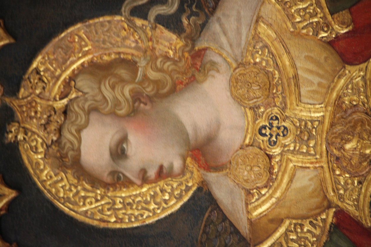 Başmelekler Mikail ve Cebrail arasındaki adalet by Jacobello del Fiore  