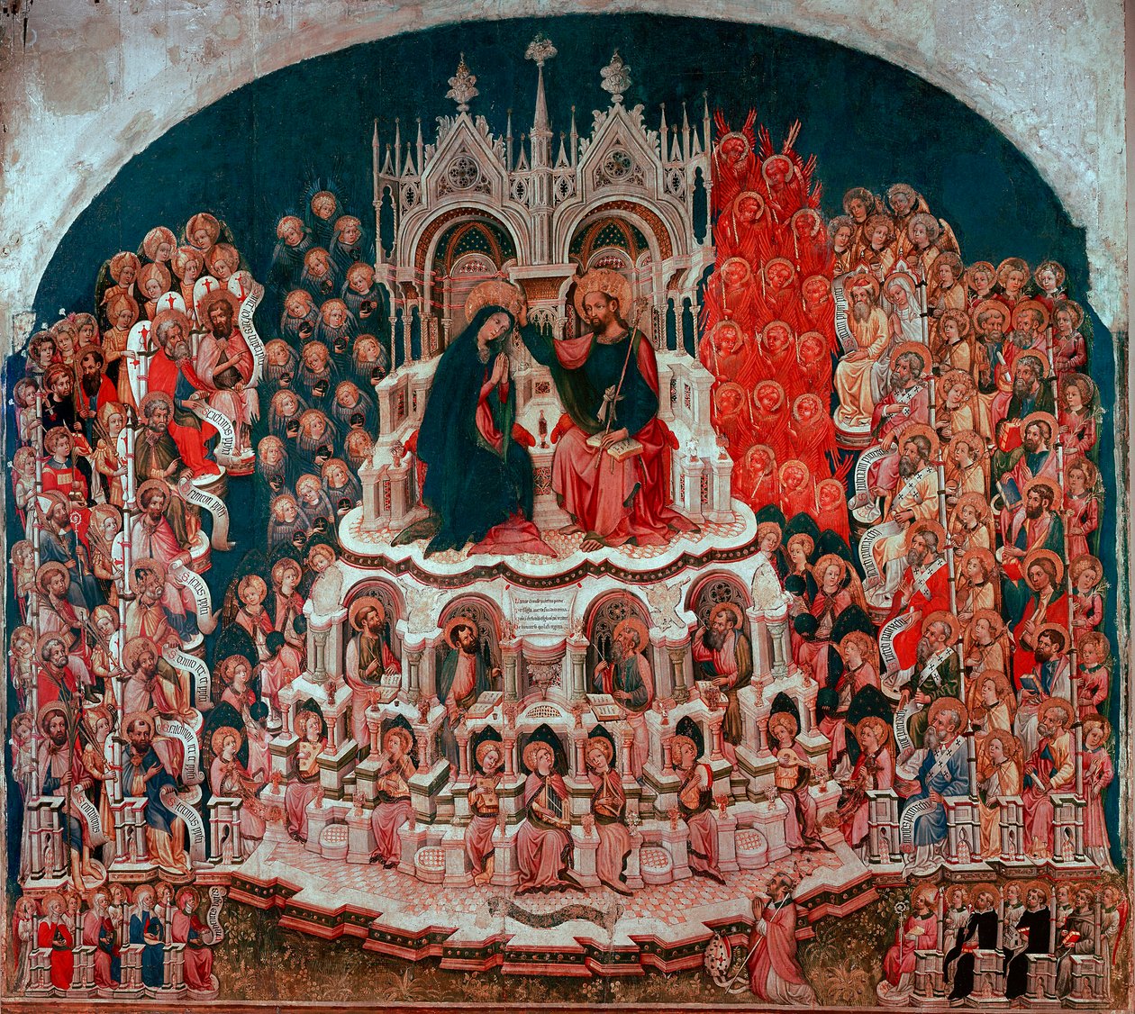 Jacobello del Fiore (1370-1439) tarafından ahşap üzerine Cennette Bakire'nin taç giyme töreni. 15. yüzyıl Venedik Accademia Galerisi by Jacobello del Fiore