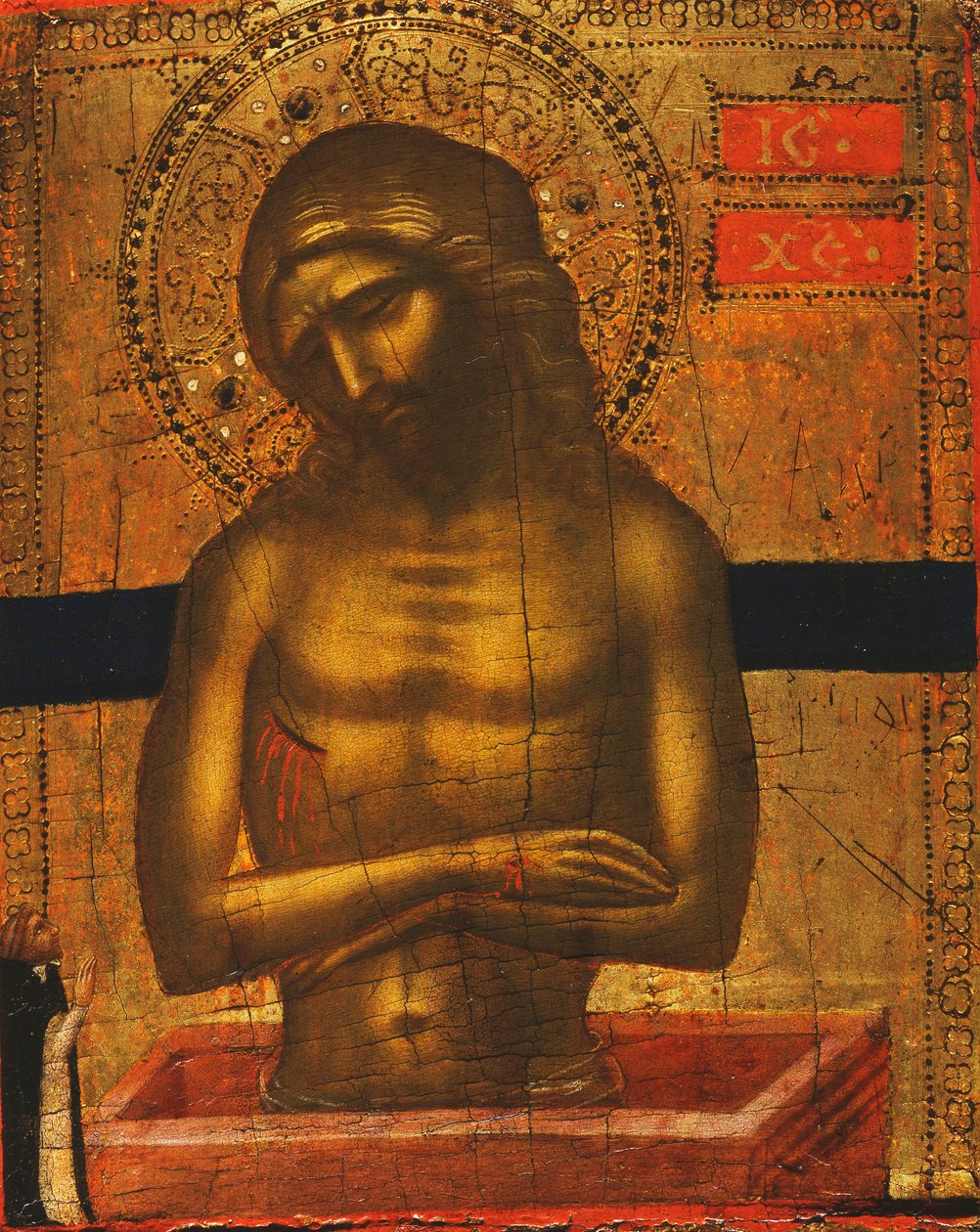 Dominik Keşiş ile Mezarda İsa by Jacobello di Bonomo
