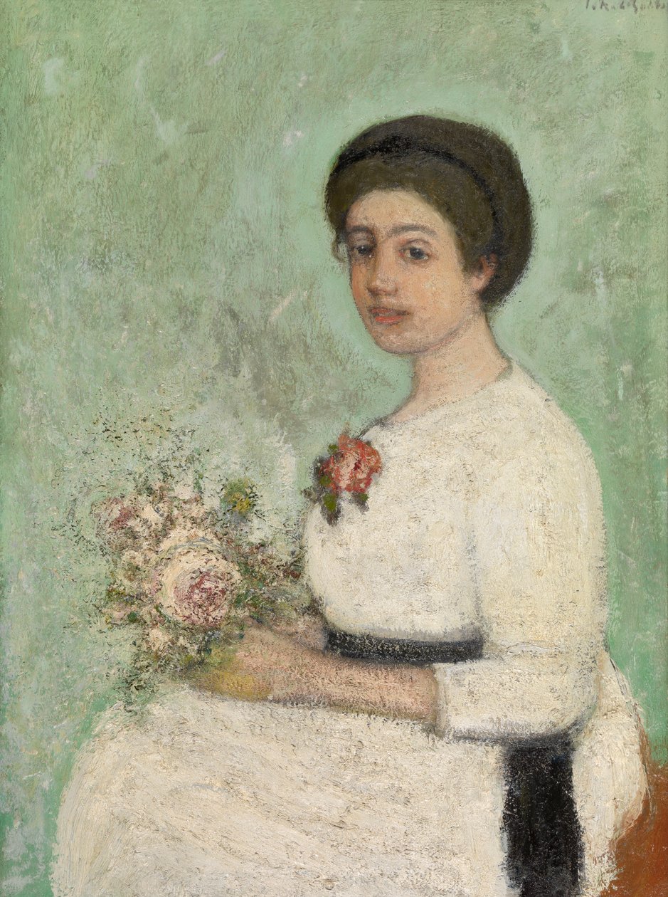 Gelin Josine (karton üzerine yağlı boya) by Jacobs Smits