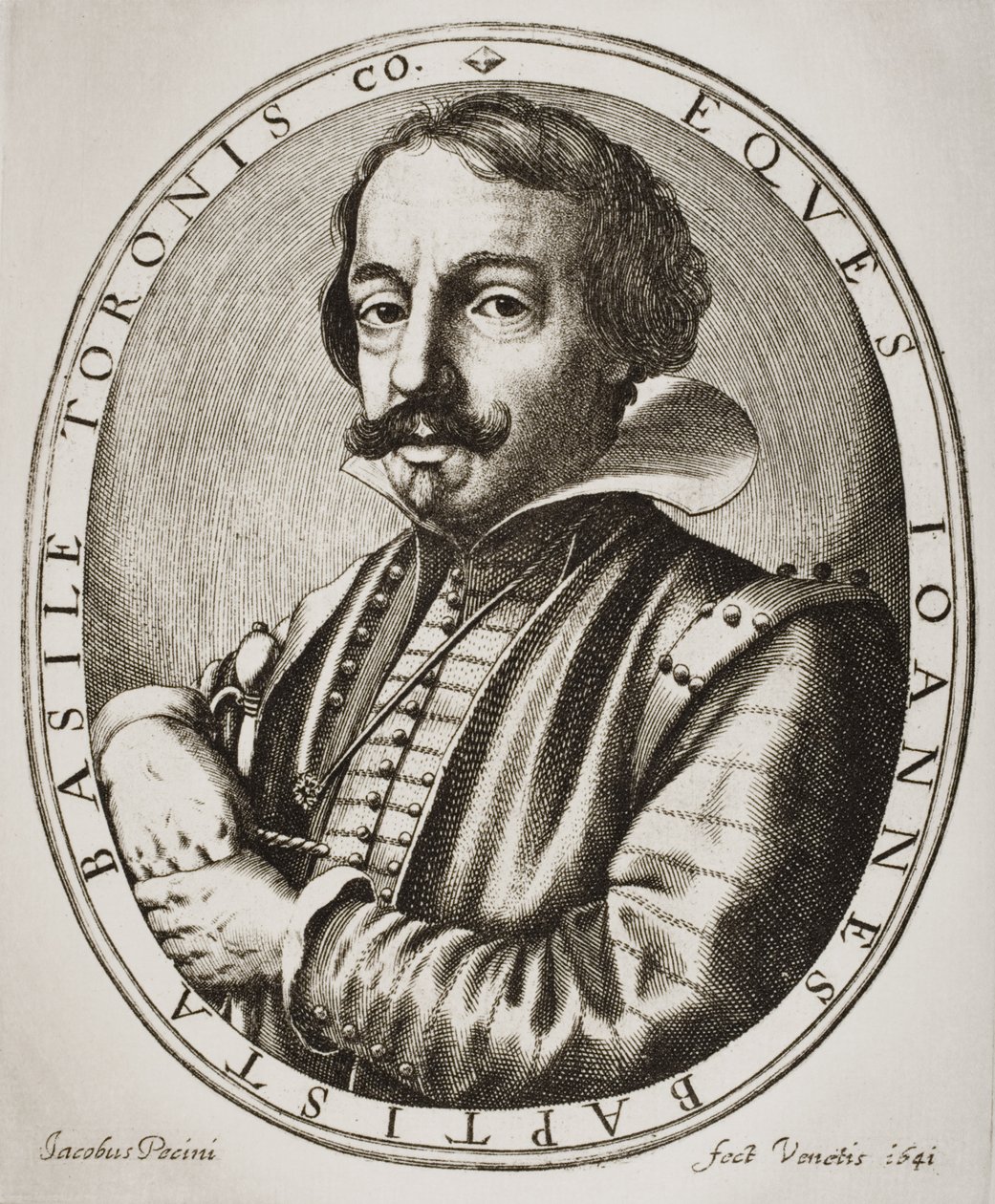 Nicolaus Perrey tarafından oyulmuş Giambattista Basile by Jacobus Pecini