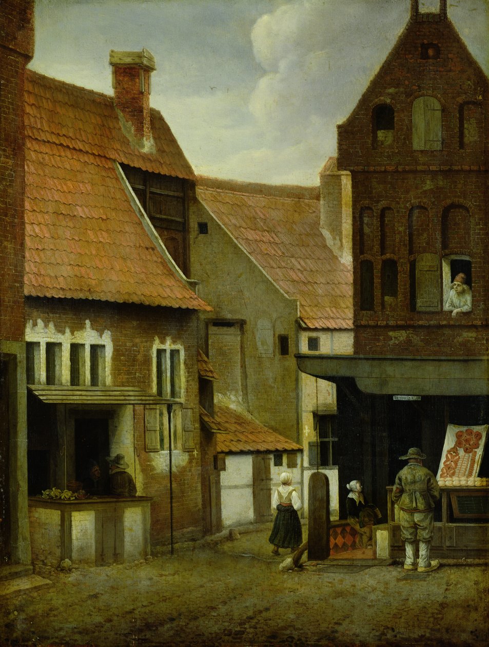 Street Scene  by Jacobus Vrel or Frel