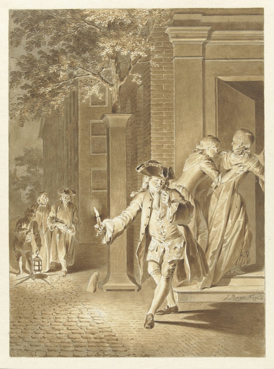 Lubbert Lubbertse veya asil köylüden sahne by Jacobus Buys