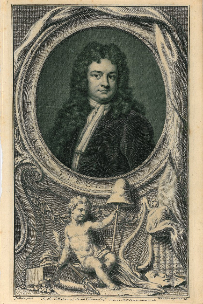 Sir Richard Steele by Jacobus Houbracken