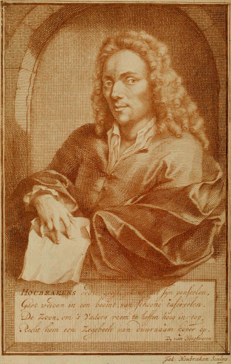 De Groote Schouburgh Der Nederlantsche Konstschilders En Schilderessen 1718 cilt 1 yazarın portresi by Jacobus Houbraken