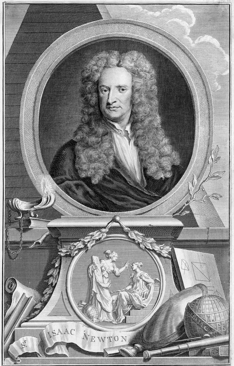 Isaac Newton 1642-1727, İngiliz matematikçi, astronom ve fizikçi, 1738 by Jacobus Houbraken