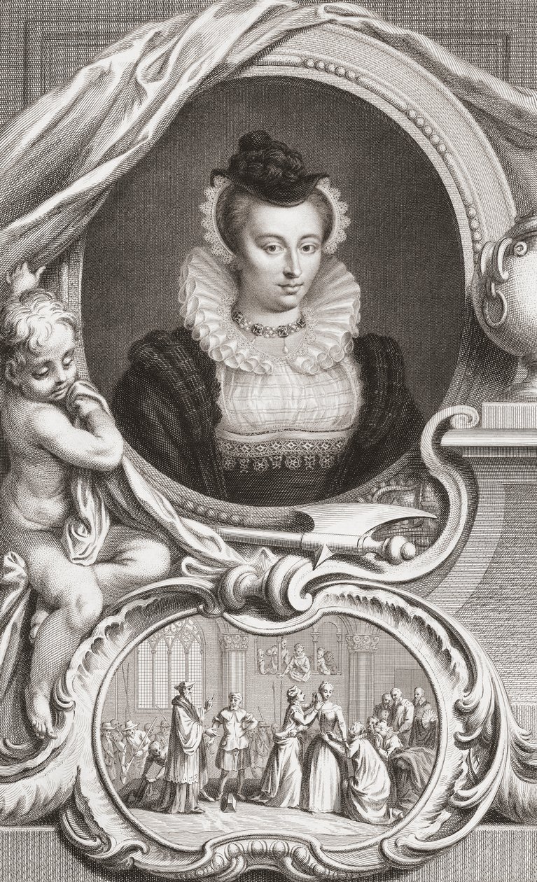 Mary, İskoç Kraliçesi by Jacobus Houbraken