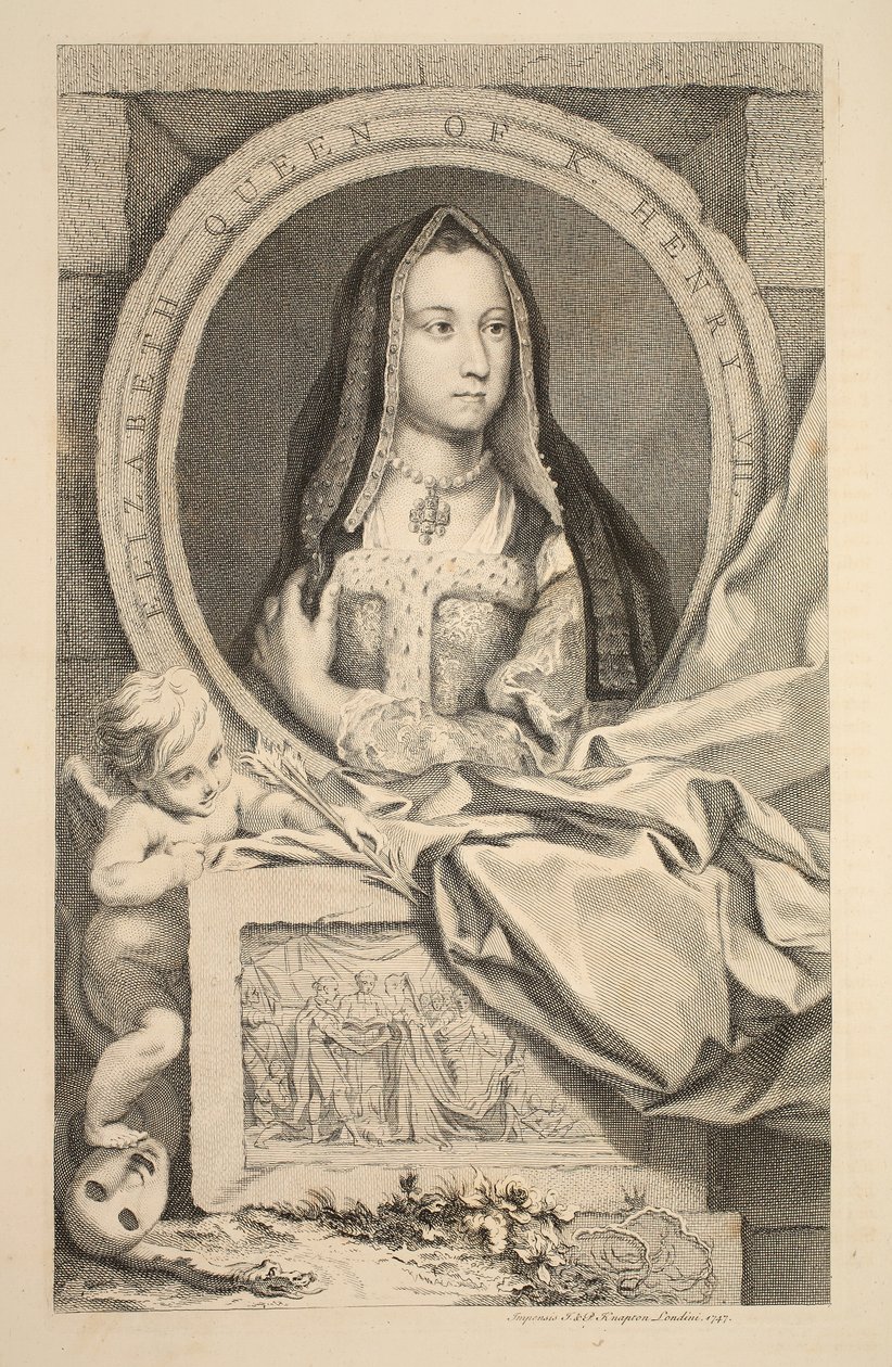 Elizabeth, Kraliçe VII. Knapton, Londra 1742 tarafından by Jacobus Houbraken