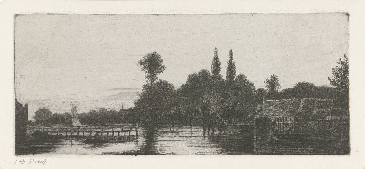 Bir nehir manzarası by Jacobus Ludovicus Cornet