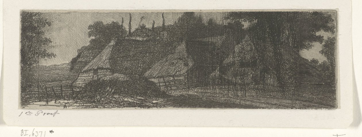Üç çiftlik ile manzara by Jacobus Ludovicus Cornet