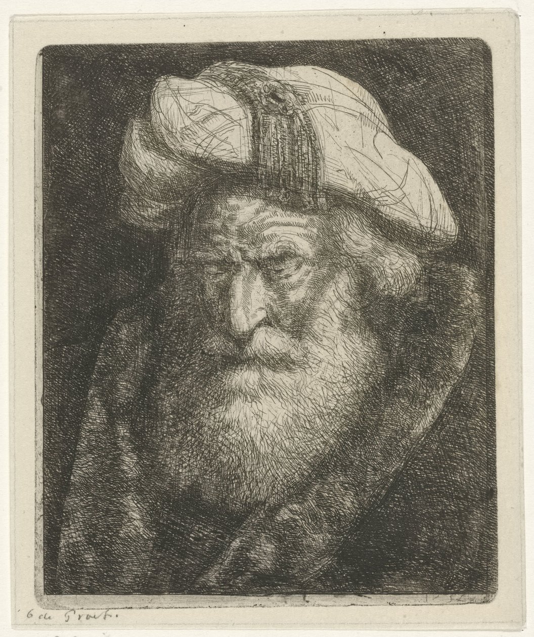 Sakallı yaşlı adam by Jacobus Ludovicus Cornet