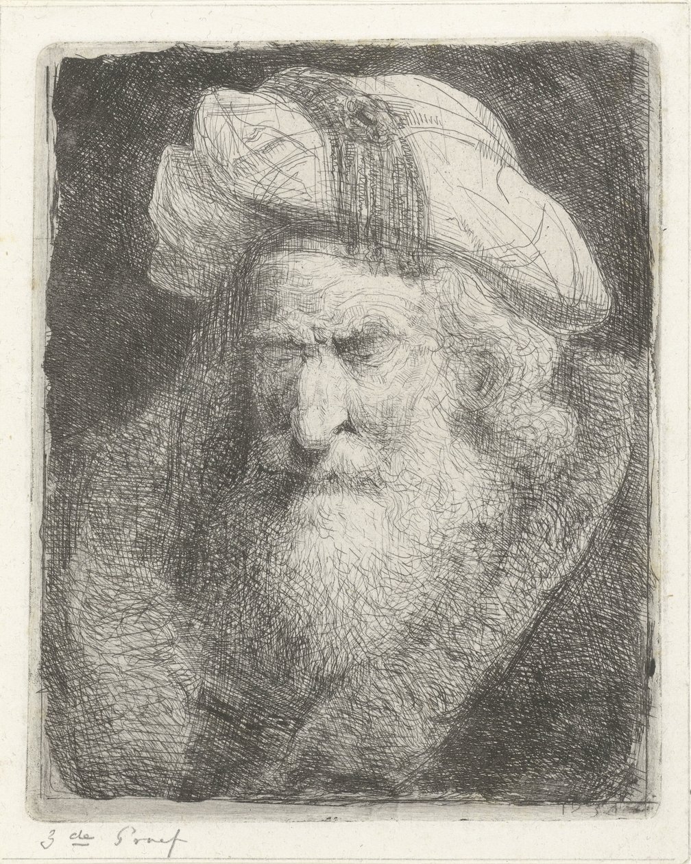 Sakallı yaşlı adam by Jacobus Ludovicus Cornet