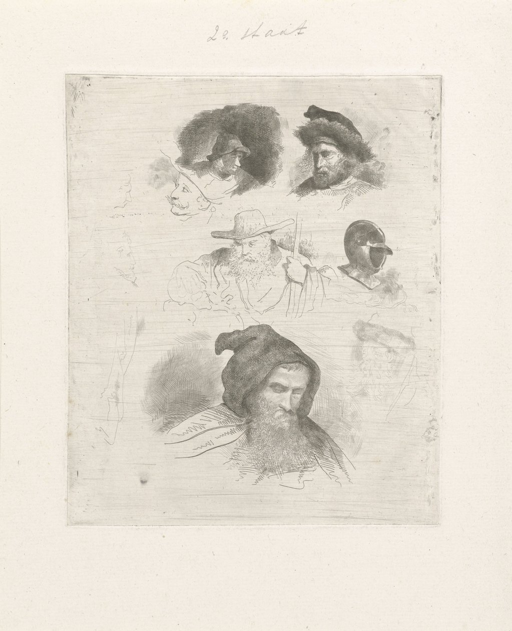 Farklı kafaların portre çalışması by Jacobus Ludovicus Cornet