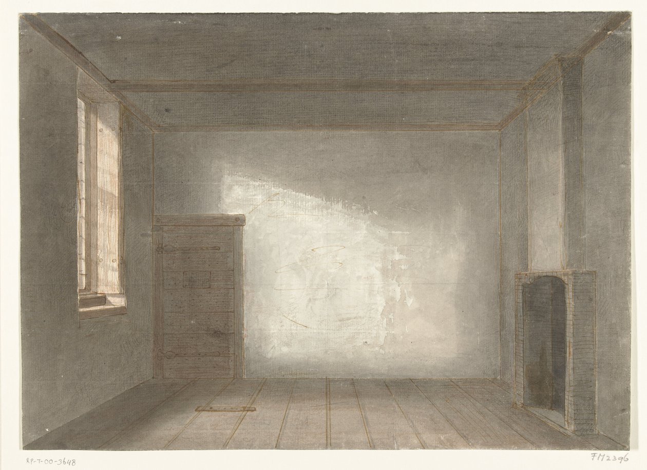 Cornelis de Witt'in hapishanedeki odası Gevangenpoort, Lahey, 1844 by Jacobus Ludovicus Cornet