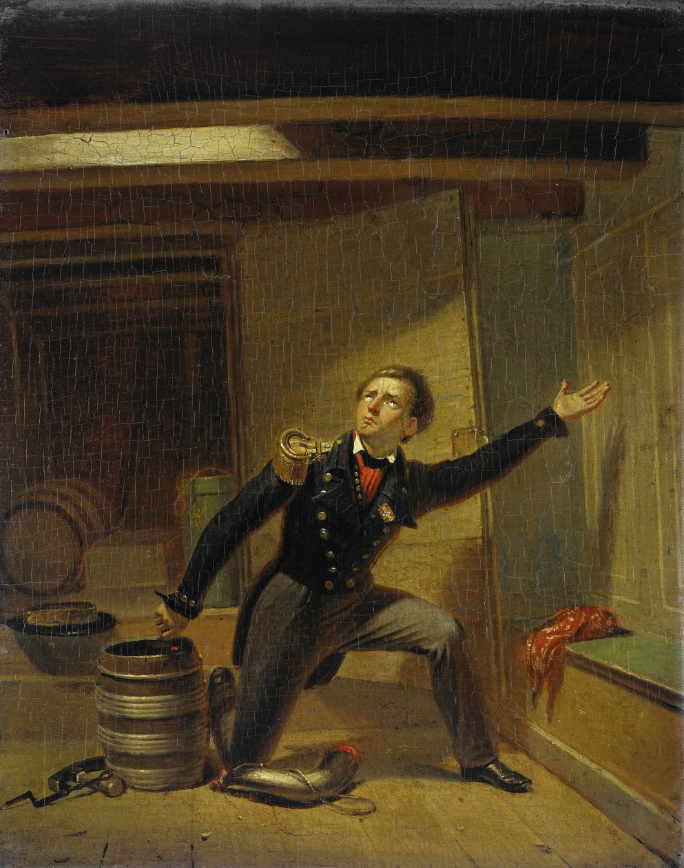 Jan van Speijk fitili yakıyor, 5 Şubat 1831 by Jacobus Schoemaker Doyer