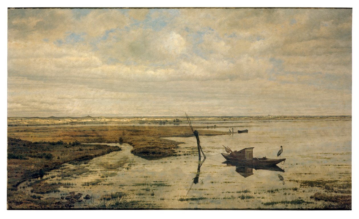 Putte yakınında bataklık (panelde yağ) by Jacobus Vrel or Frel