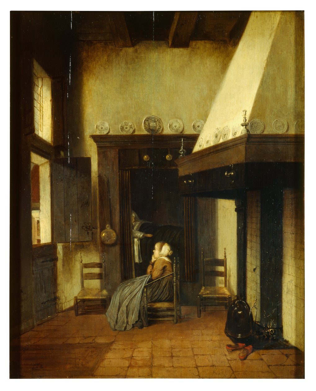 Hemşire (panel üzerine yağ) by Jacobus Vrel or Frel
