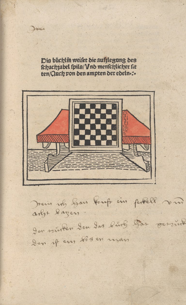 Satranç Kitabı, 1483. by Jacobus de Cessolis