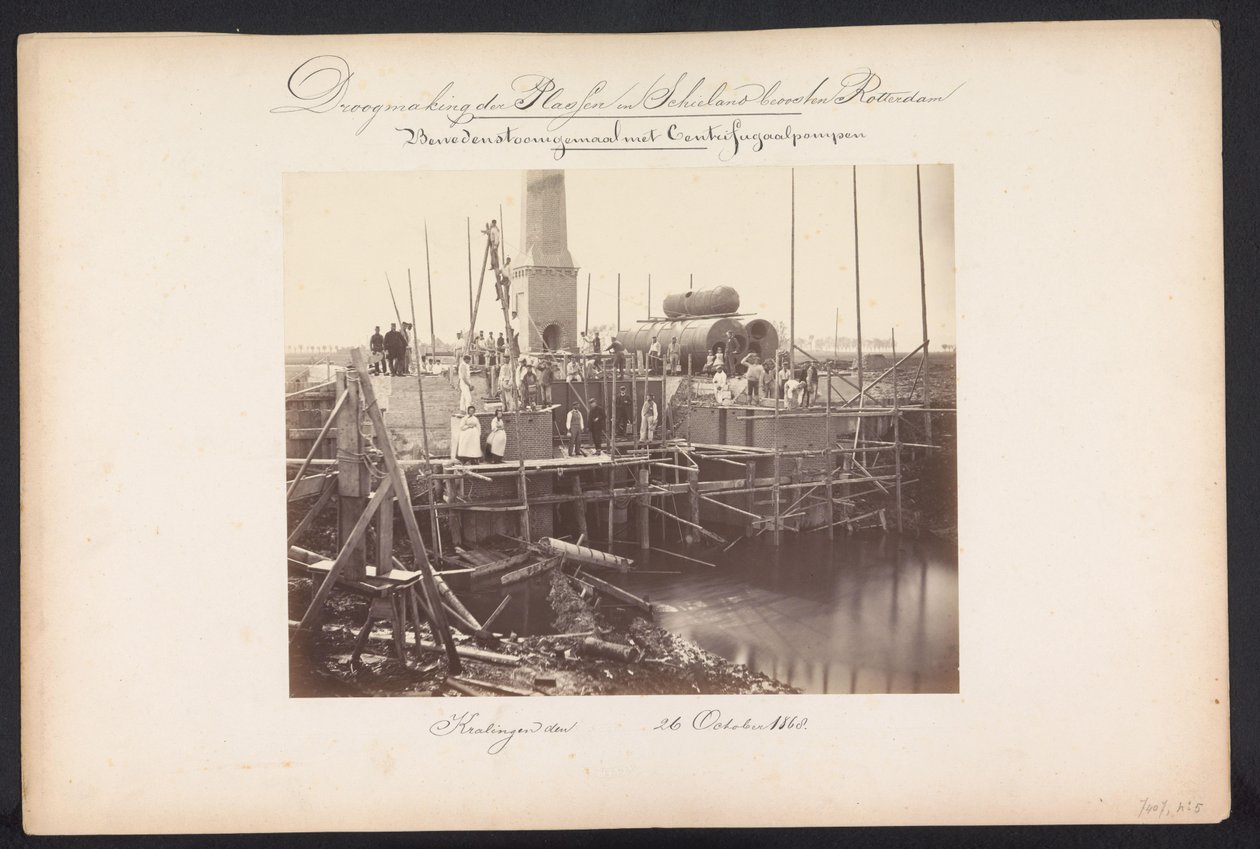 Santrifüj pompalı alt buhar pompa istasyonu / Kralingen den 26 Ekim 1868 (nesne üzerindeki başlık) Rotterdam