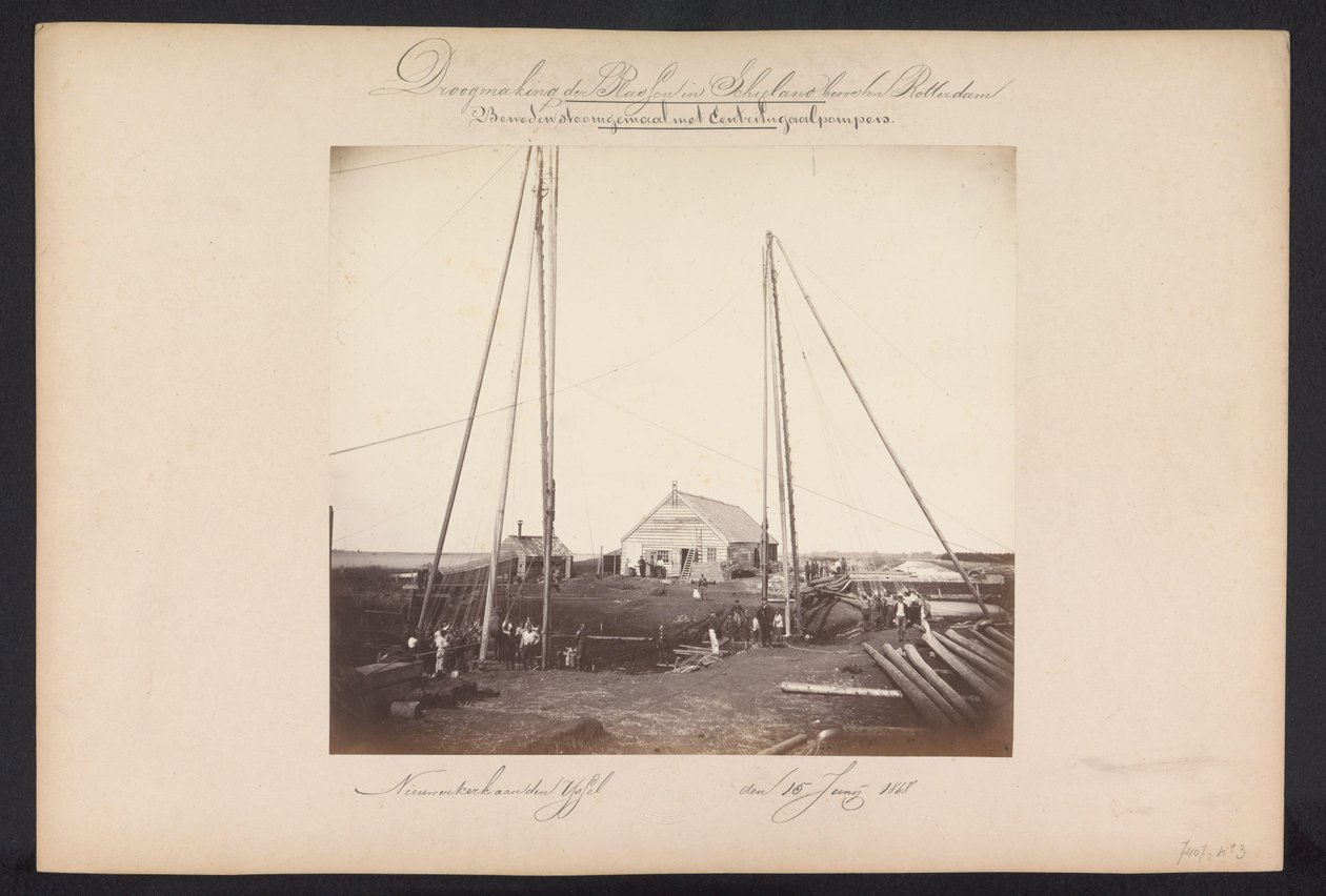 Santrifüj pompalı alt buhar pompa istasyonu / Nieuwerkerk aan den IJssel den 15 Haziran 1868 (nesne üzerindeki başlık) Rotterdam