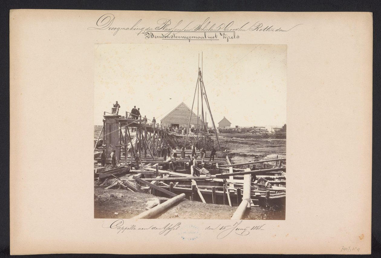 Vijzels ile Buhar Pompa İstasyonunun altında / Capelle aan den IJssel den 15 Haziran 1868 (nesnenin başlığı) Rotterdam