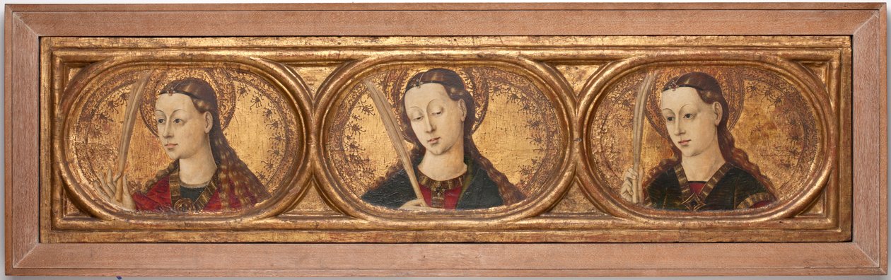 Üç Bakire Şehit (ahşap panel üzerine boya) by Jacomart c.1413 61 Baco