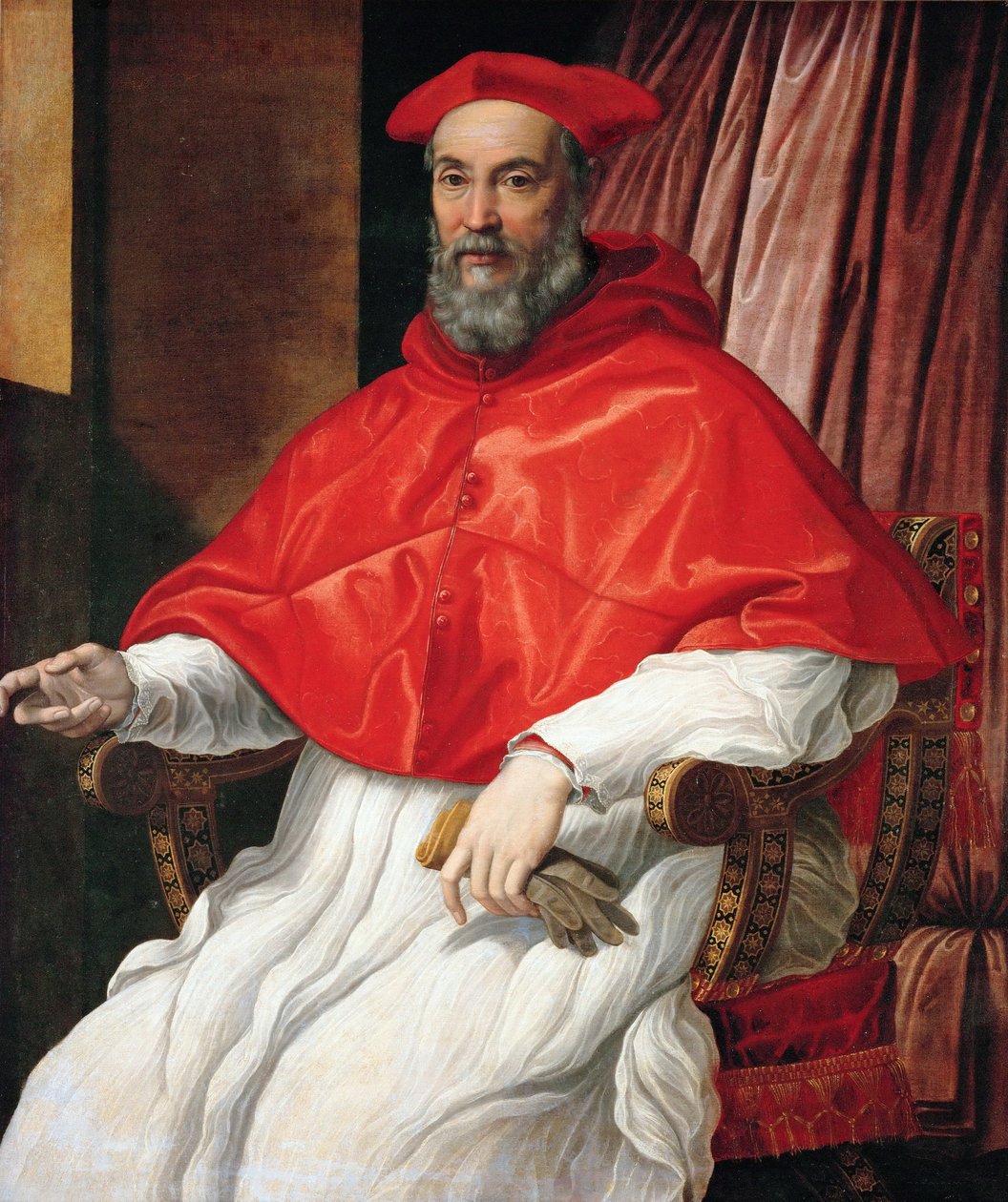 Retrato de cardenal, Kunsthistorisches Museum, Viena by Jacopino del Conte