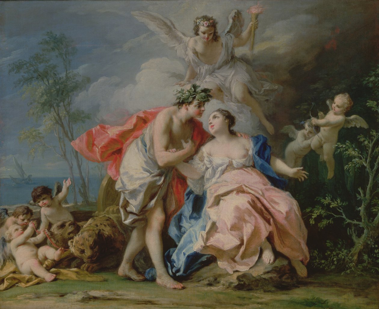 Bacchus ve Ariadne by Jacopo Amigoni