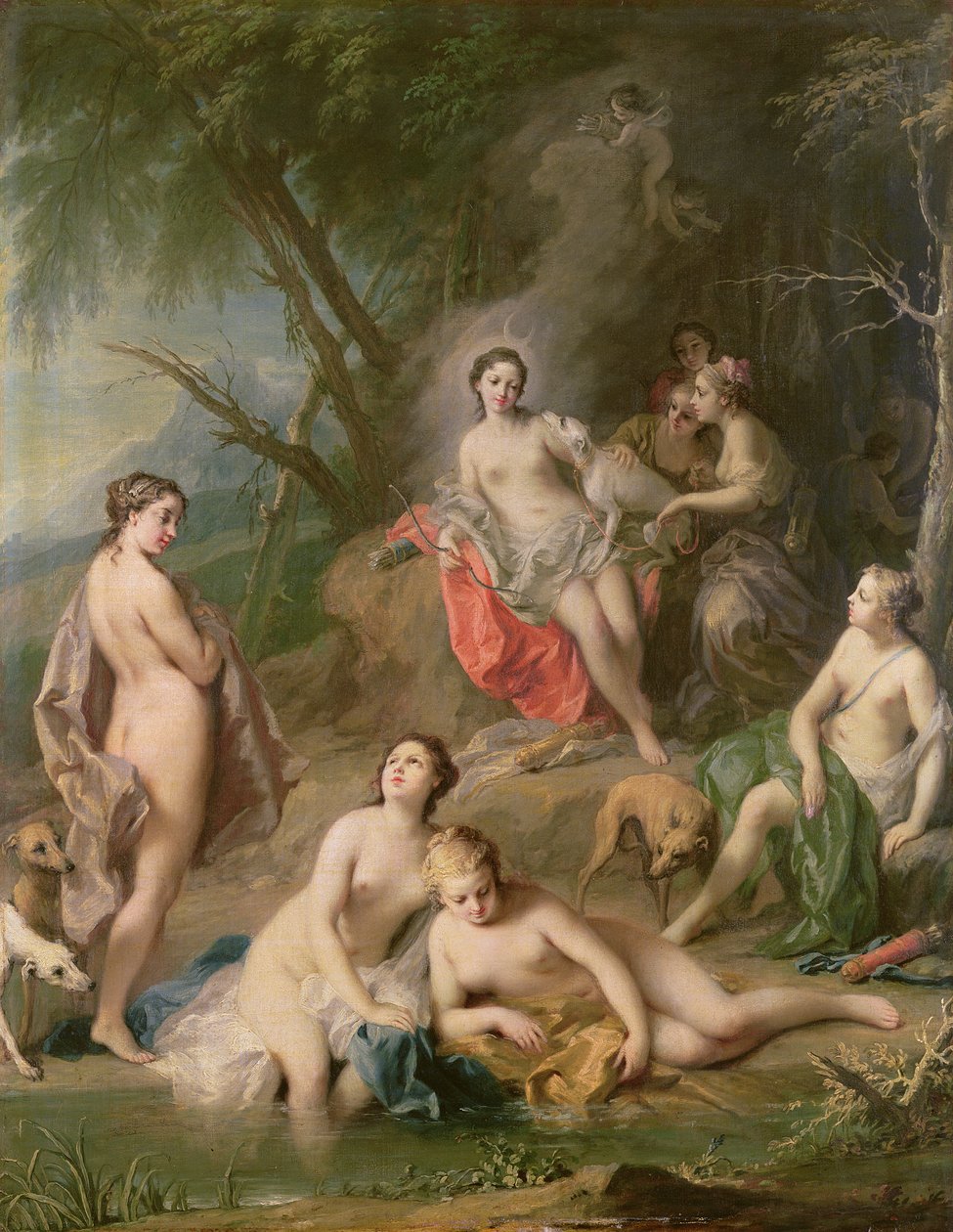 Diana Perileri ile Banyo Yapıyor by Jacopo Amigoni