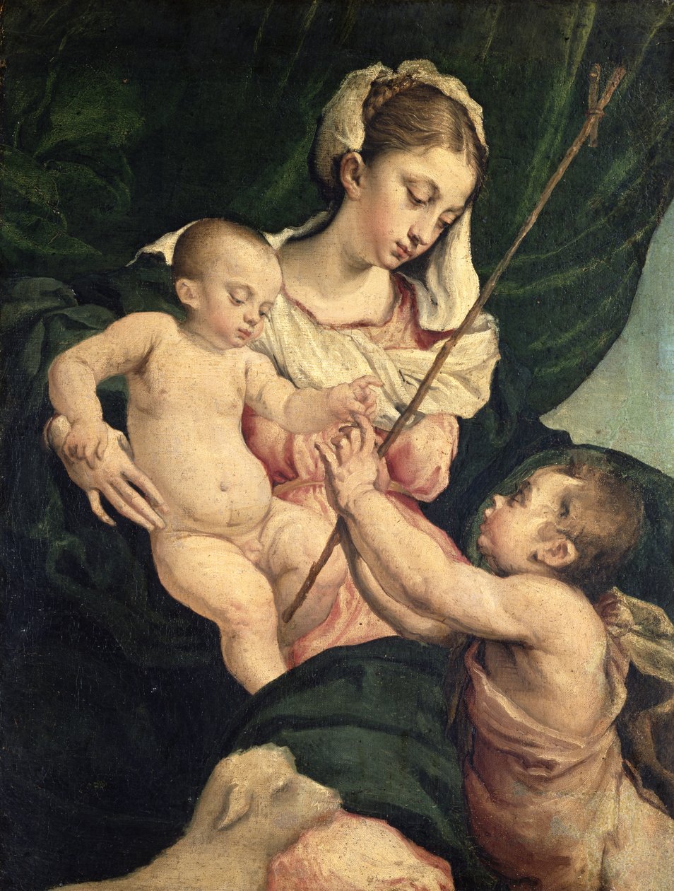 Aziz John ile Madonna ve Çocuk, c.1570 by Jacopo Bassano