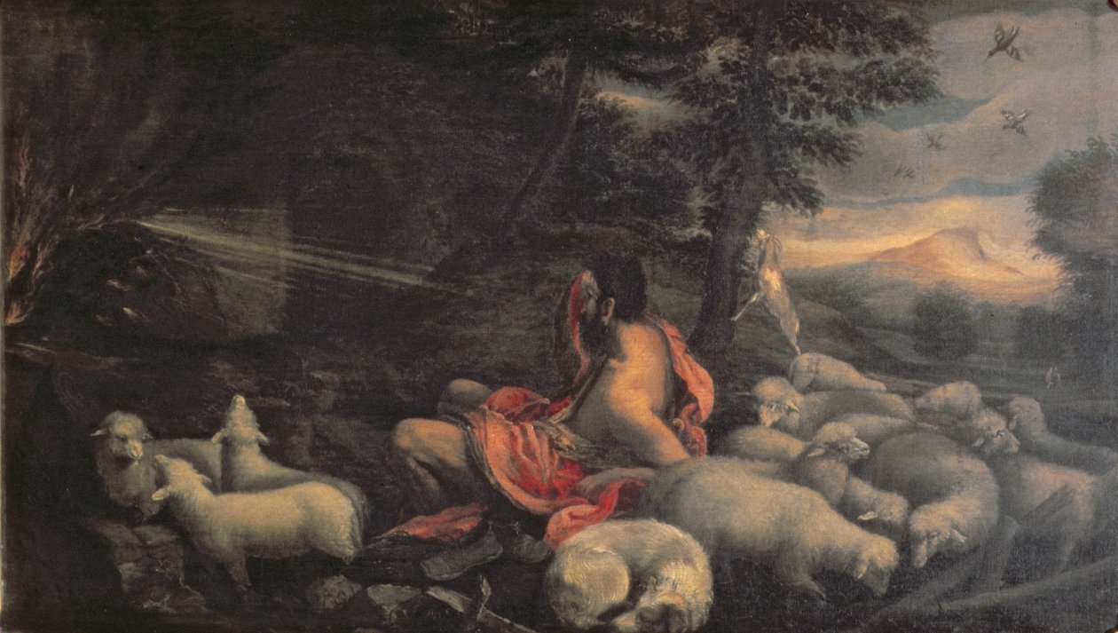 Musa ve Yanan Çalı by Jacopo Bassano