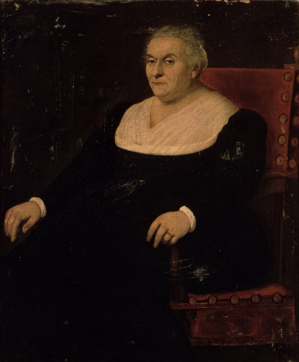 bir kadın portresi by Jacopo Bassano