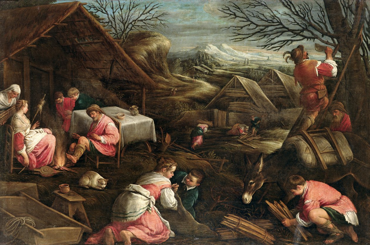 Kış mevsimi by Jacopo Bassano
