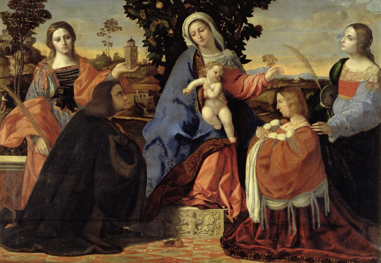 Aziz Barbara ve Justina ile Kutsal Konuşma by Jacopo Palma