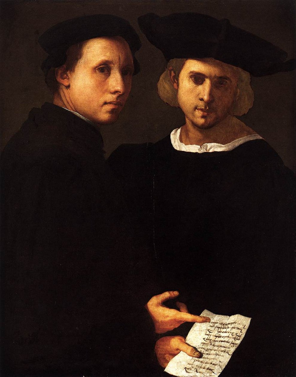İki Arkadaş Portresi by Jacopo Pontormo
