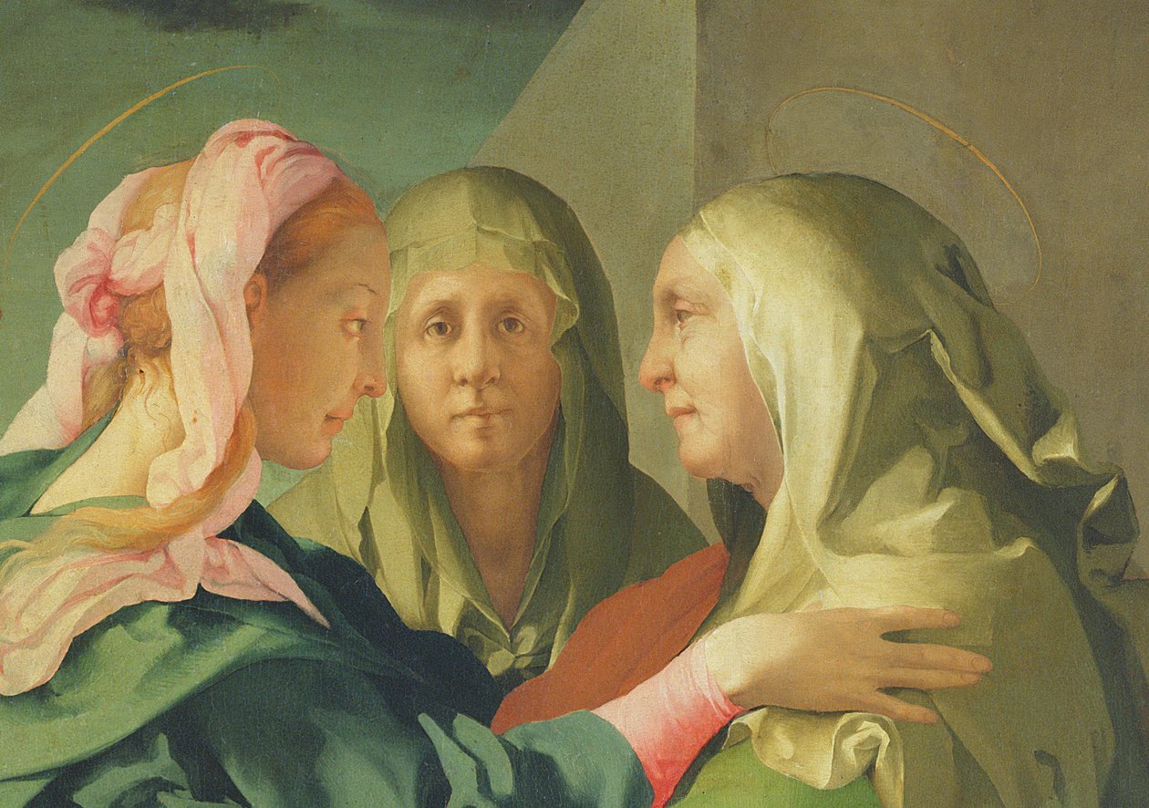 Ziyaret, 1528-30 fresk detayı 60438 by Jacopo Pontormo