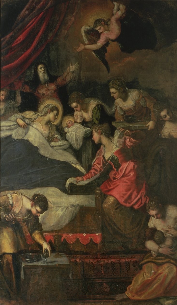 Bakire'nin Doğuşu by Jacopo Robusti Tintoretto
