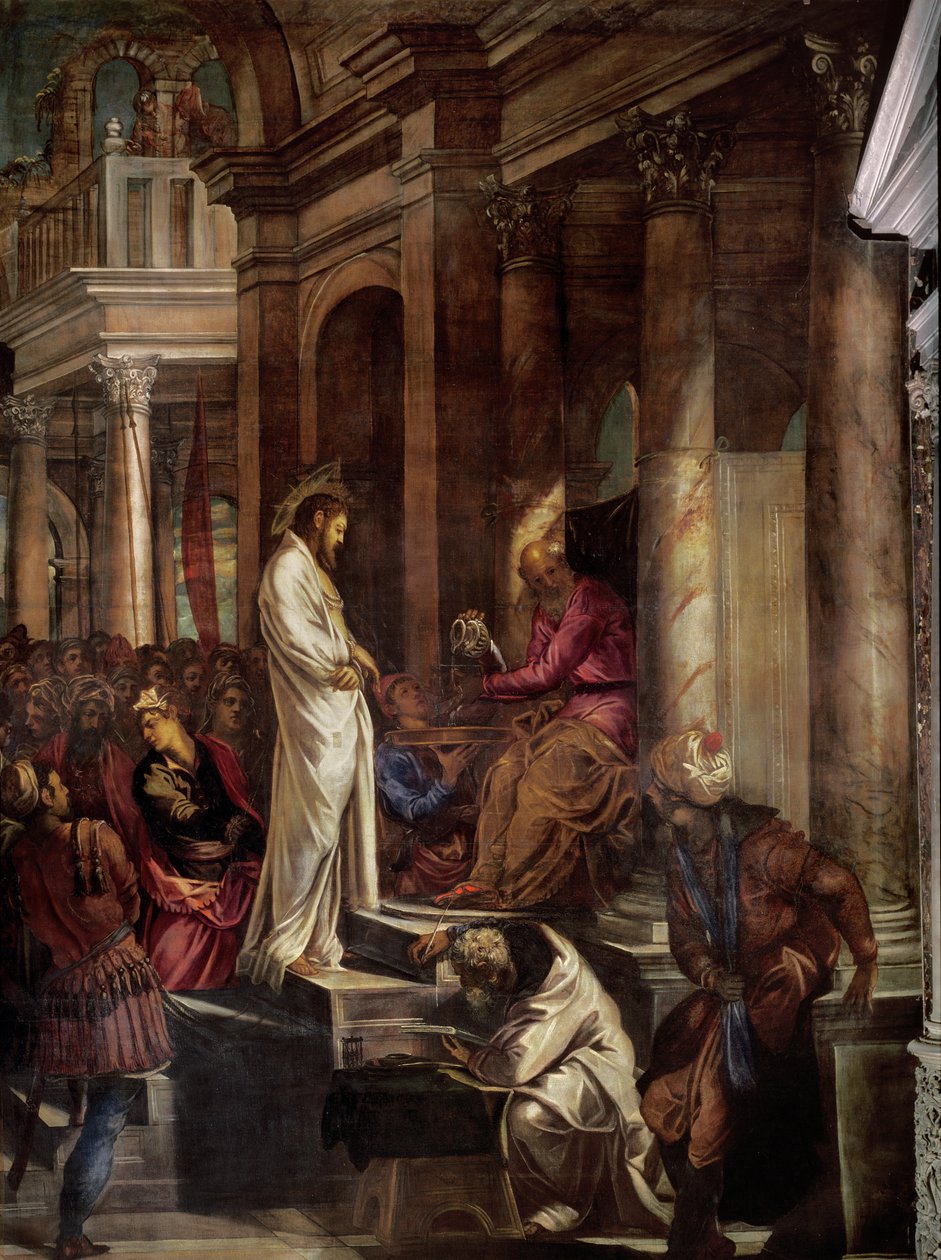 Pilatus'tan önceki Mesih, c.1566-67 by Jacopo Robusti Tintoretto