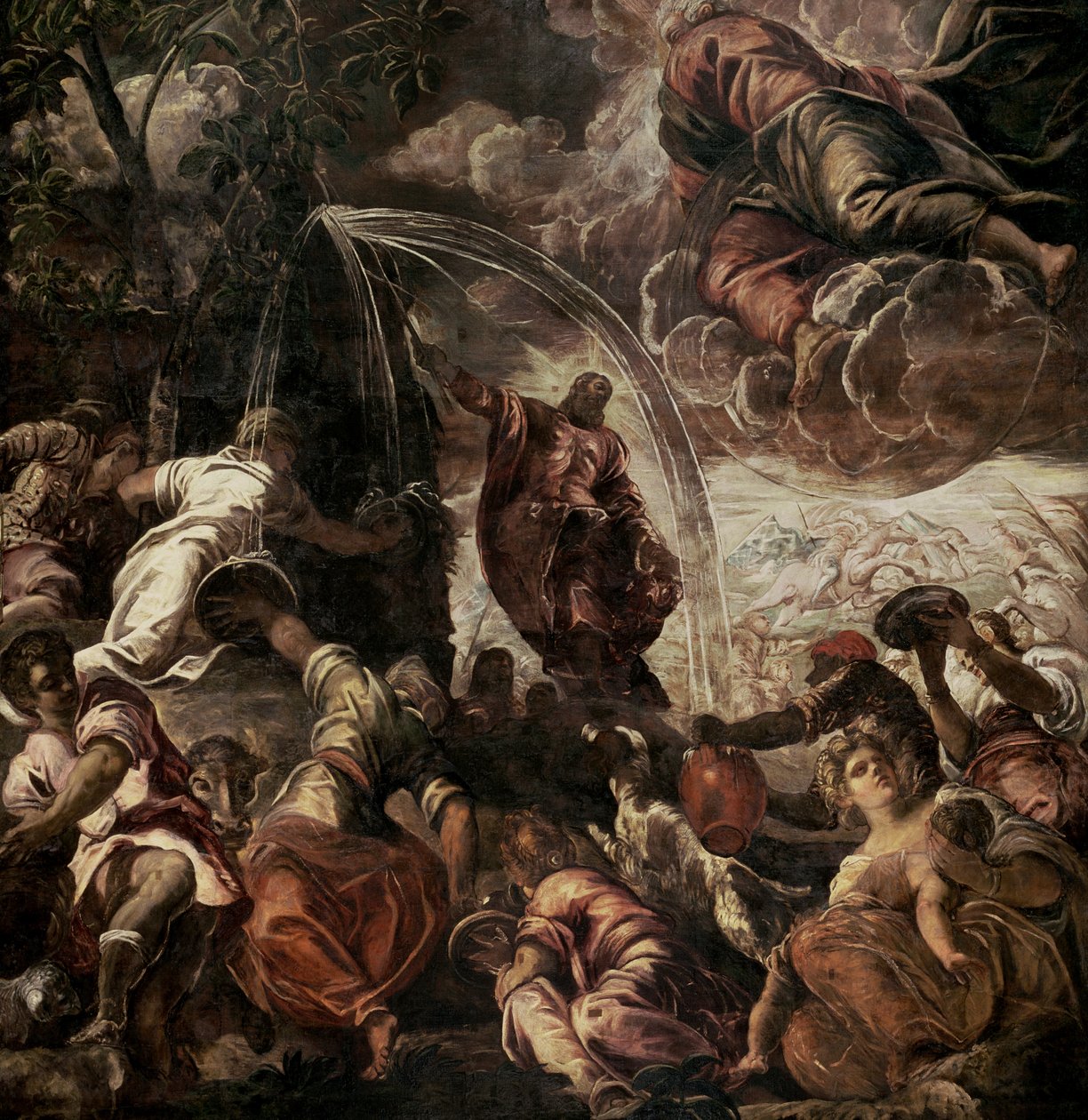 Musa Kayadan Su Vuran, 1575 by Jacopo Robusti Tintoretto