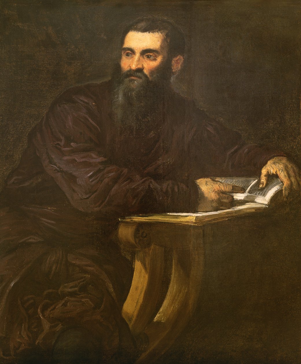 Kitaplı Sakallı Bir Adamın Portresi by Jacopo Robusti Tintoretto
